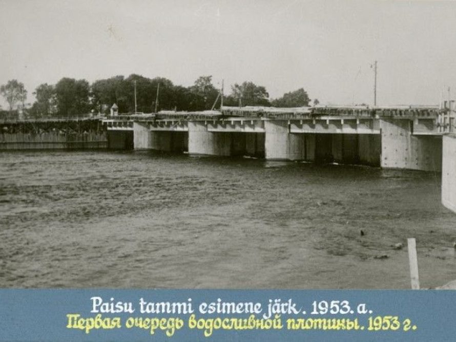 Narva Hüdroelektrijaama ehitus. 1954 (Narva Muuseum)