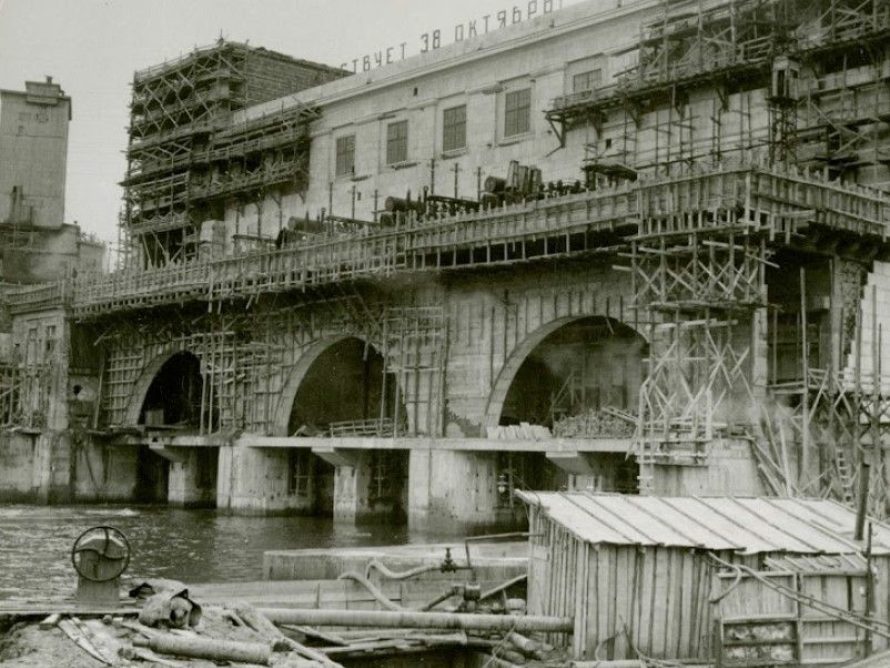 Narva Hüdroelektrijaama ehitamine. 1955 (Narva Muuseum)