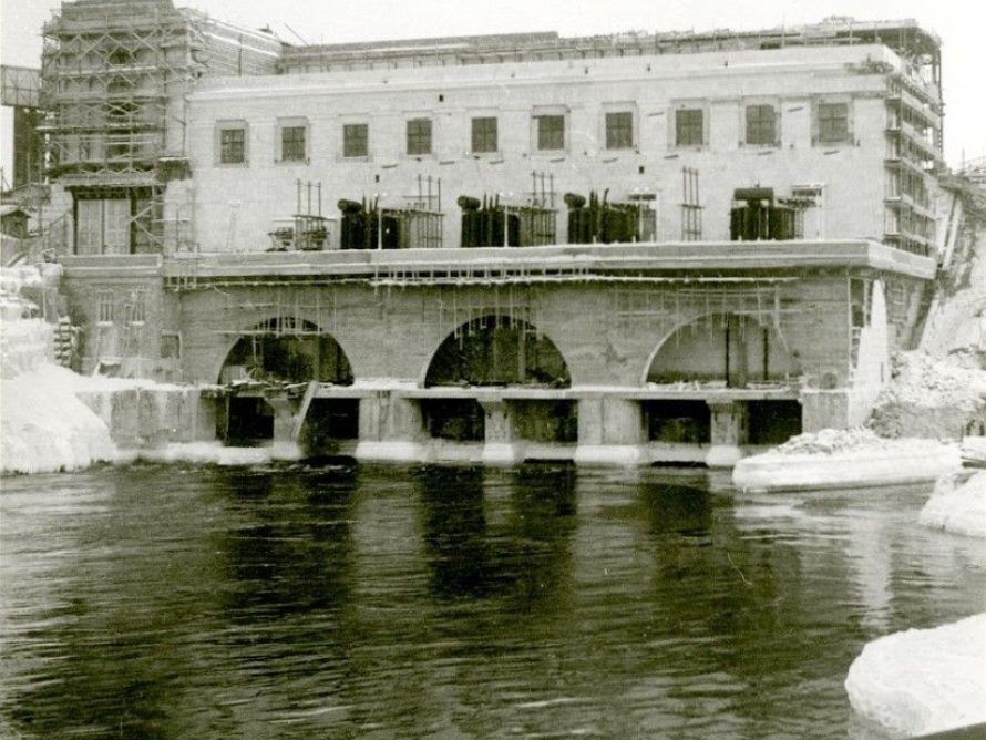Narva Hüdroelektrijaama ehitus. 1954 (Narva Muuseum)